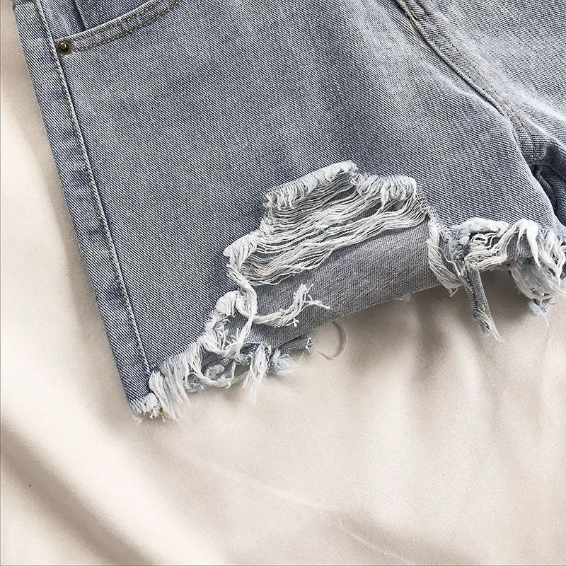 Casual High Waist Denim Shorts