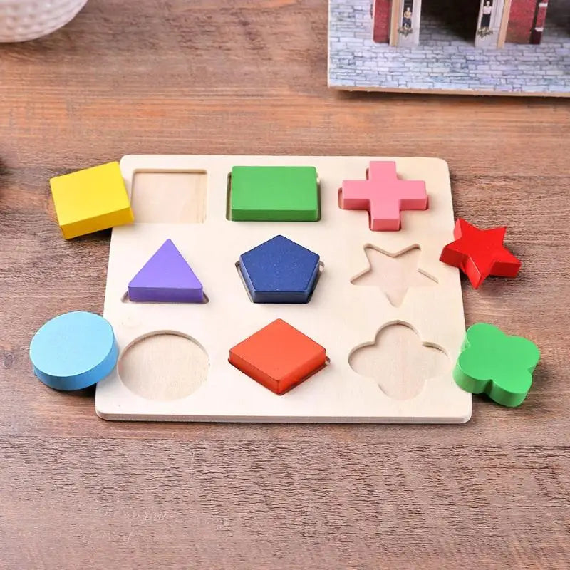 Wooden Geometric Shapes Montessori Toy