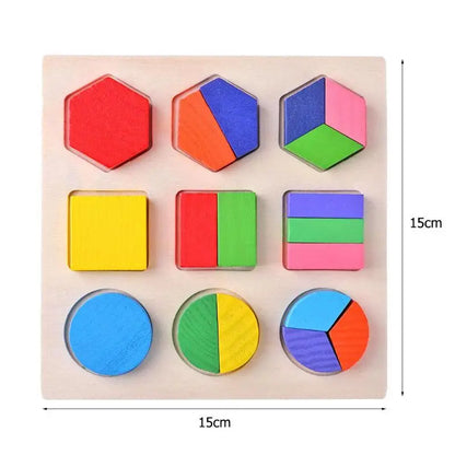 Wooden Geometric Shapes Montessori Toy