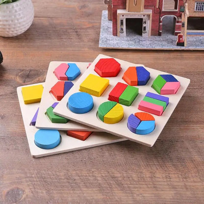 Wooden Geometric Shapes Montessori Toy