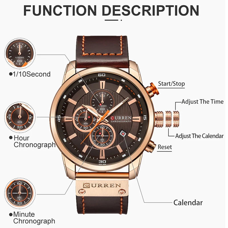 Luxury Chronograph Quartz Watch