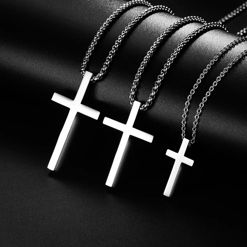 Stainless Steel Cross Pendant Necklace