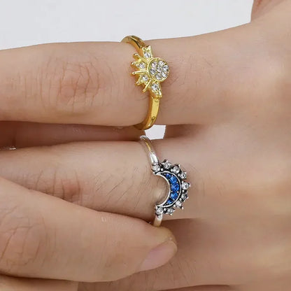 Fashion Sun Moon Star Rings