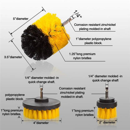 Car Electric Scrubber Drill Brush Kit