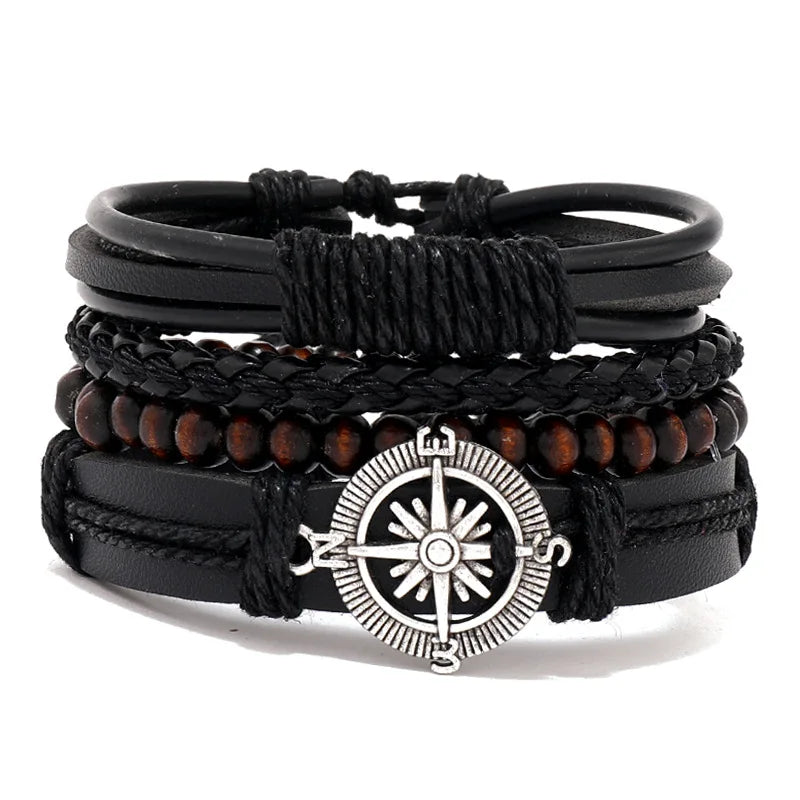 New Raided Wrap Leather Bracelet