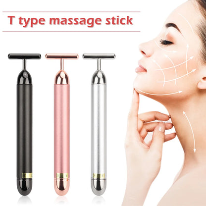 T Shape Vibrating Roller Face Massager