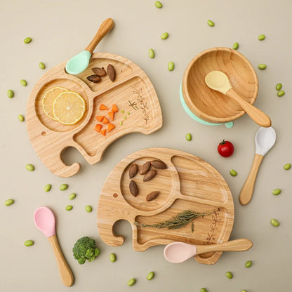 Children's Bamboo Dishes Plate