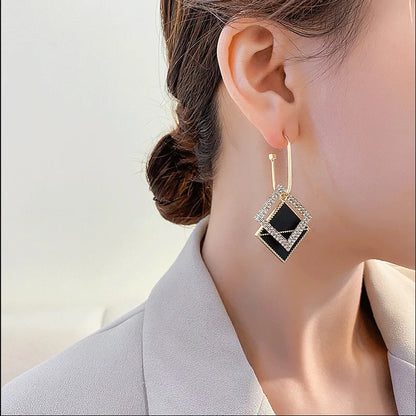 Geometric Double Square Hoop Earrings