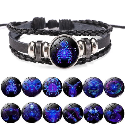 Zodiac Sign Charm Luminous Bracelets