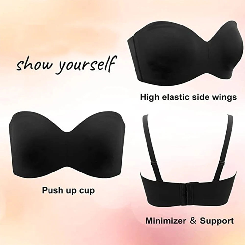 Non-Slip Convertible Bandeau Bra