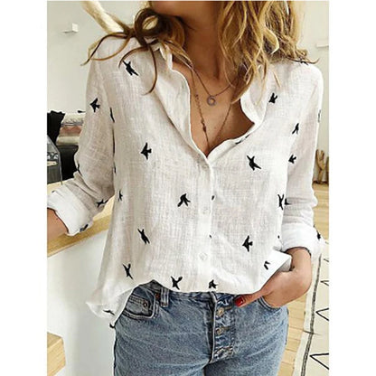 Women's Button Lapel Cardigan Shirts