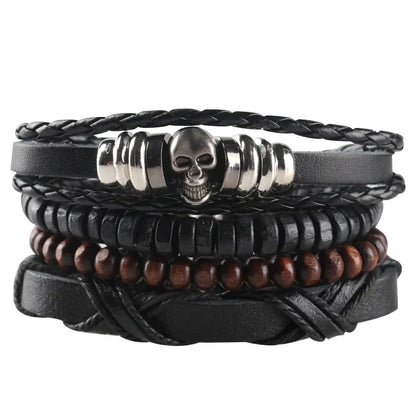 New Raided Wrap Leather Bracelet