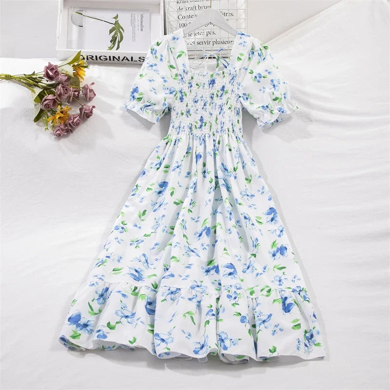 Women Short Sleeve Chiffon Dresses