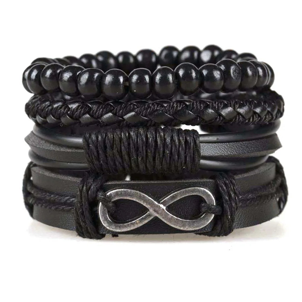 New Raided Wrap Leather Bracelet