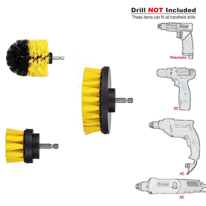 Car Electric Scrubber Drill Brush Kit