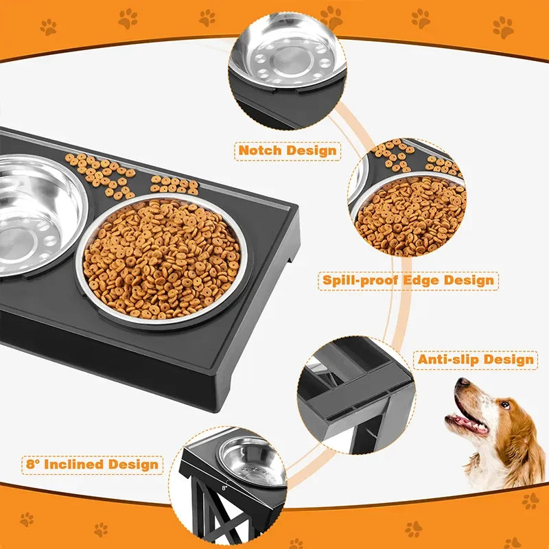 Dog Double Elevated Stand Bowl